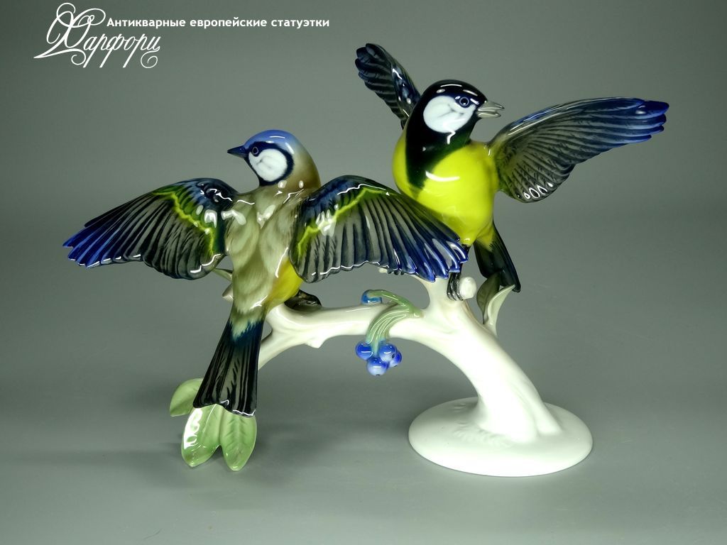 Купить фарфоровые статуэтки Rosenthal, Пара синиц, Германия